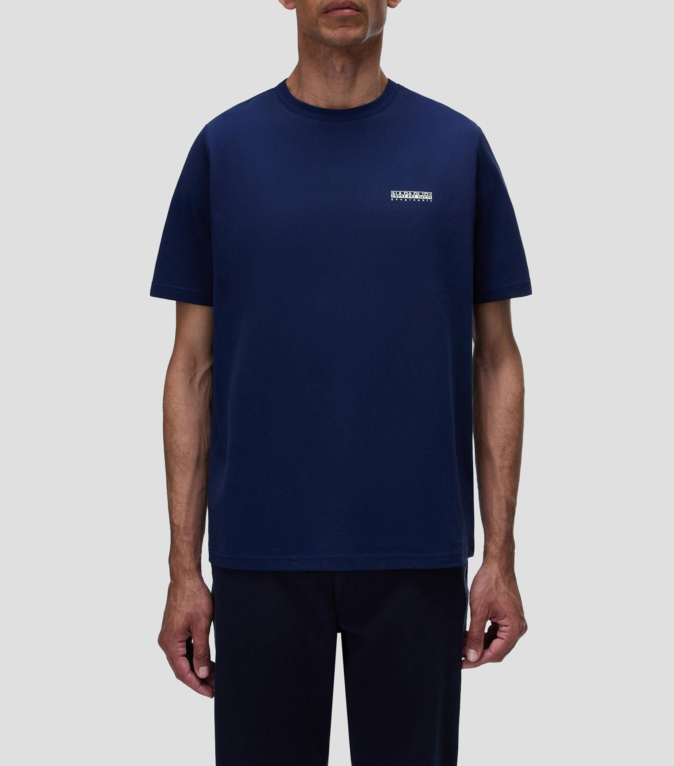 Playera cuello redondo manga corta estampada Hombre